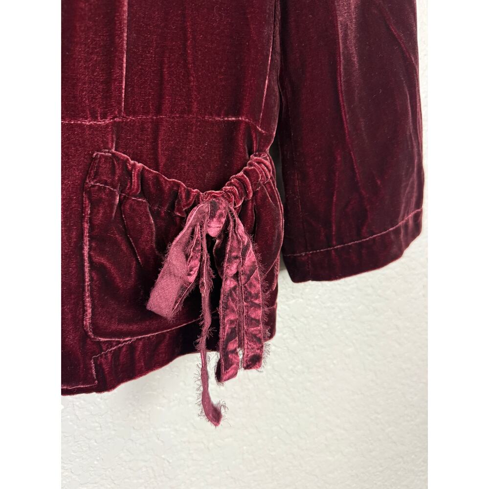 Ralph Lauren Vintage Velvet Blazer Whimsygoth Dark Academia Silk Victorian S - Picture 5 of 11